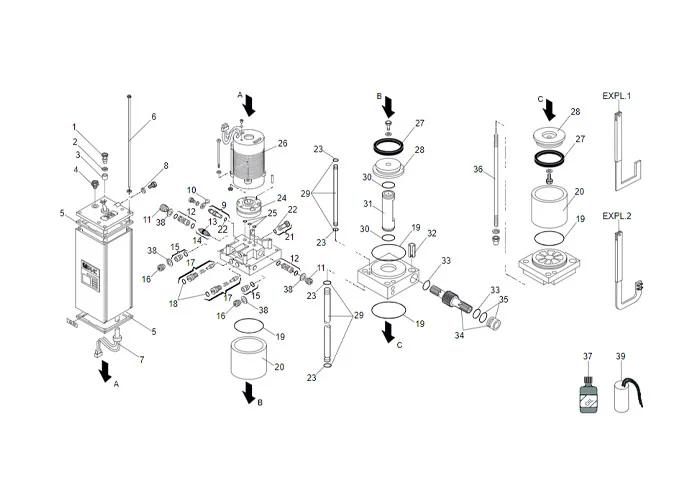 faac spare parts page for motor 593