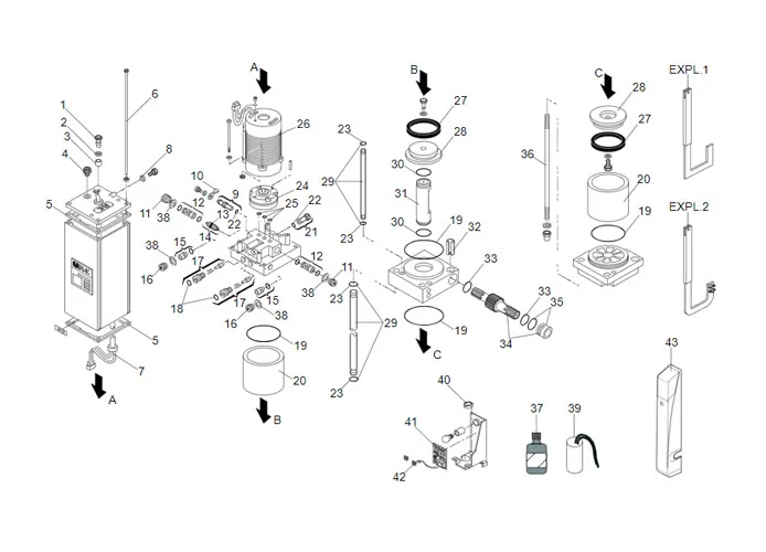 faac motor spare parts page 595 I