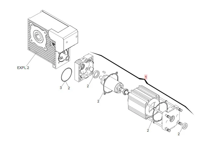 faac ricambio gruppo motore 541 3ph 63003157