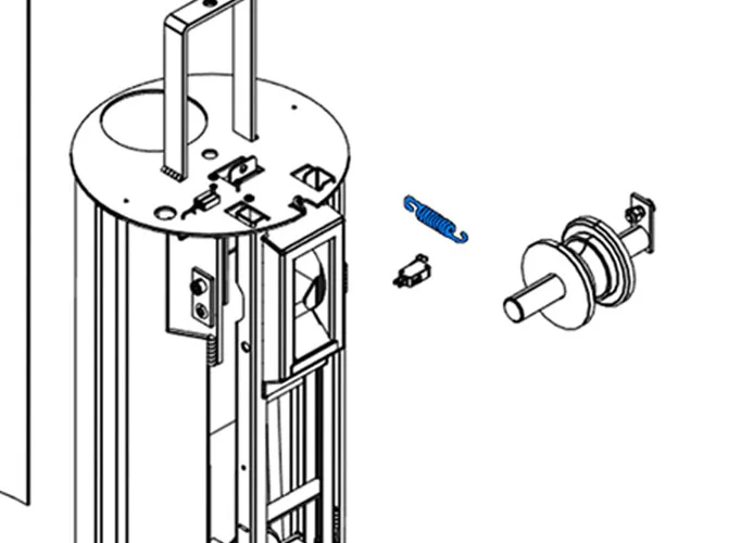 came ricambio molla sistema di sicurezza 88003-0177