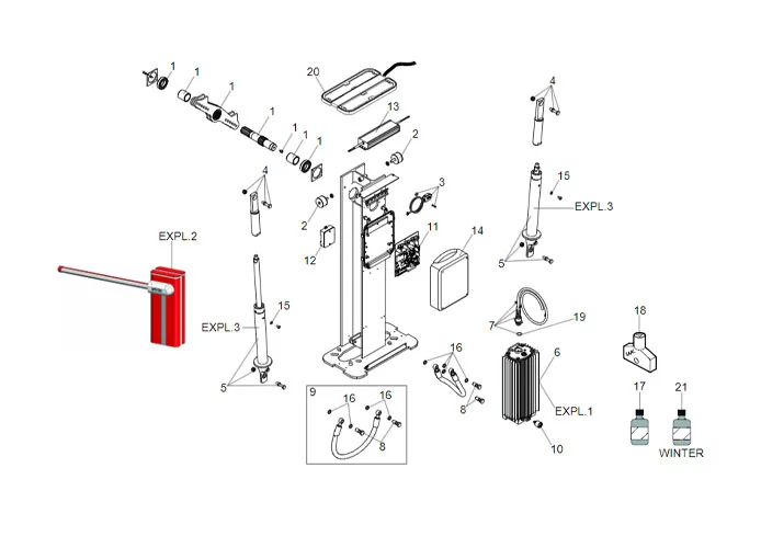 faac pagina ricambi per barriere b680h