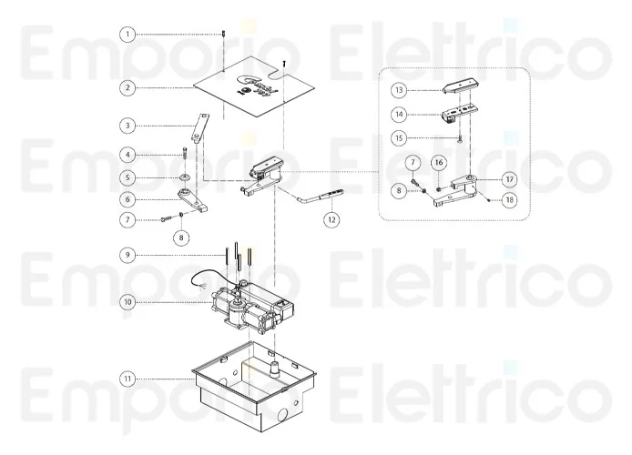 fadini ricambio ghiera di fermo braccetto sull'albero quadro per combi 787 78705