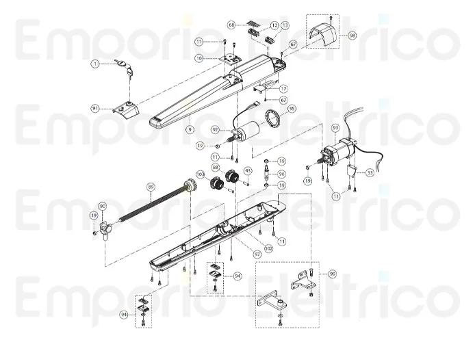 fadini ricambio semiguscio di copertura superiore per dardo 424 / 430 43009