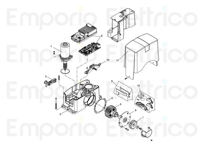 beninca page spare parts for motor bull1024se