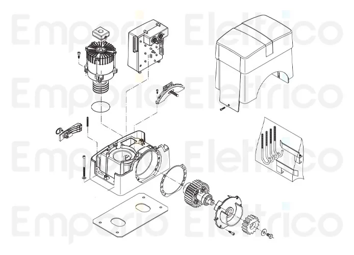 beninca page spare parts for motor bull10m 5b