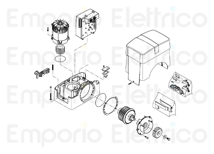 beninca spare parts page for motor bull15m.s