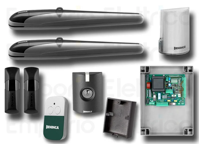 beninca kit automazione per cancelli a battente 230v kbob30me.nfb 1tx happy 9598108
