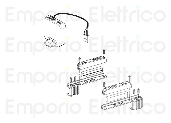 fadini ricambio finecorsa magnetico completo di staffa dx e staffa sx 650113