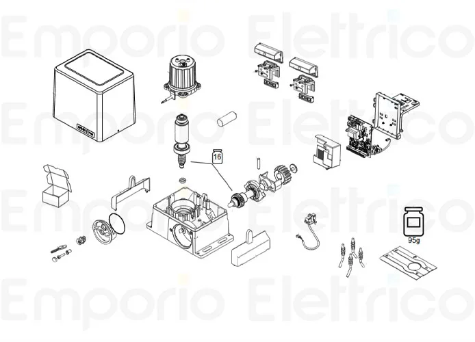 faac ricambio gruppo albero 740c rotore con magnete integrato 63003534