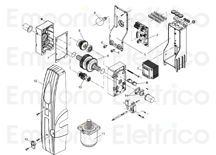 beninca pagina ricambi per motore zed24-re dx