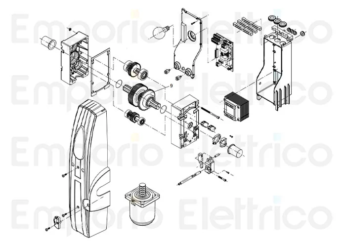 beninca spare parts page for left-hand motor zed24.ri