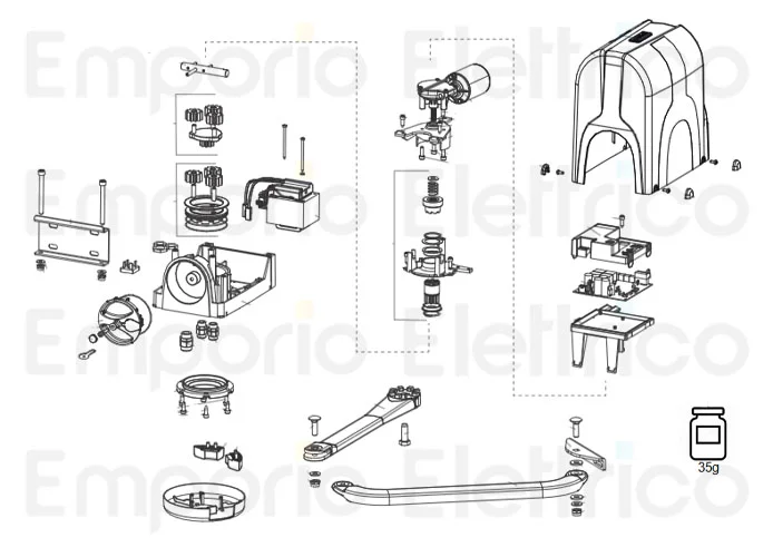 genius ricambio carter di copertura compas ral 7016 6020669