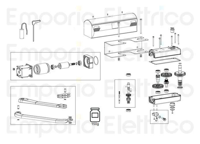 genius ricambio xric gruppo braccio curvo 6020289