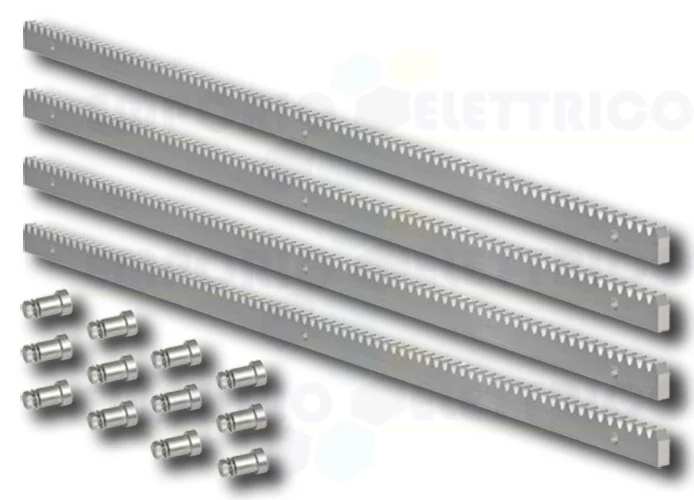 faac zinc rack 30x12 m4 weld-on fittings - 4 meters - 490122