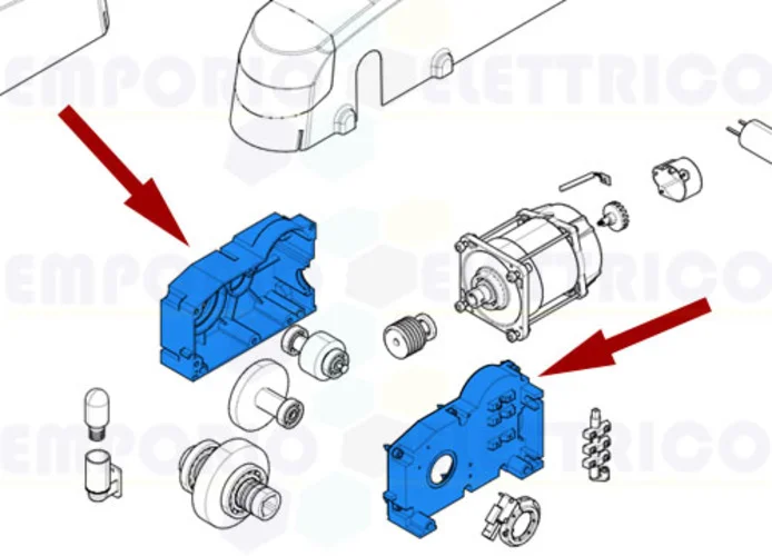 came spare part gearmotor casing emega 119rie055