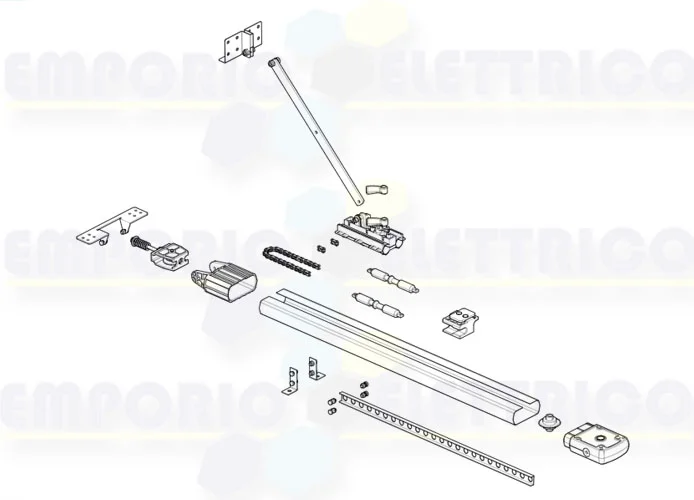 came spare part page chain guide l=3,02 metres 001v0679 v0679