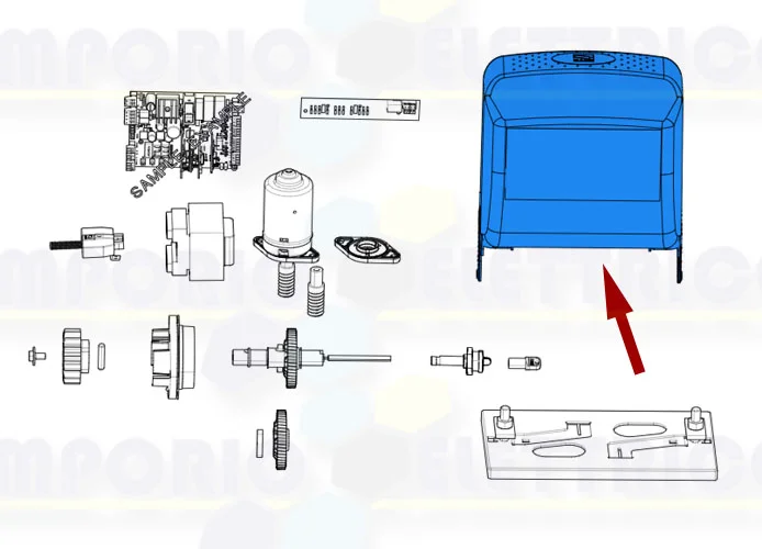 came spare part gearmotor cover bz 119ribz001