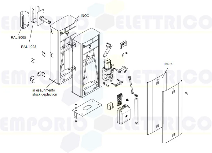 came spare part page for g6500-g6501 v.1 barriers