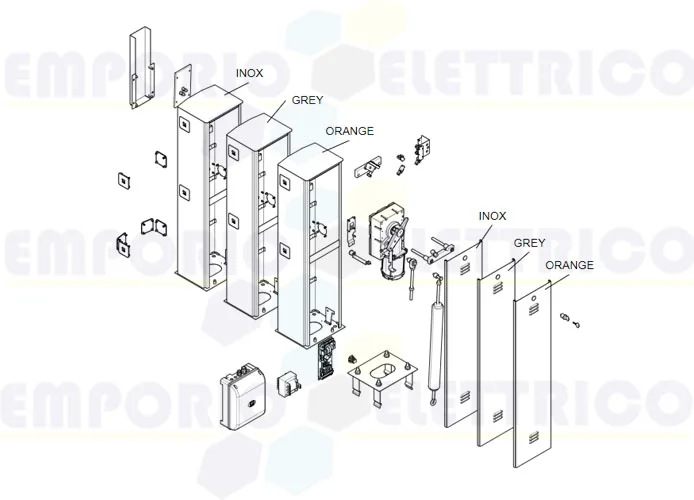 came spare part page for g4000-g4001-g4000n v.1 barriers