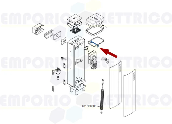 came ricambio staffa chiusura coperchio gt4-gx4 88003-0076 