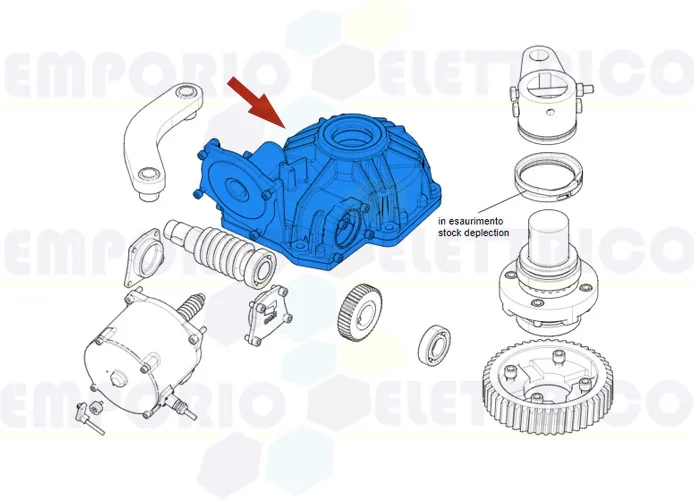 came spare part gearmotor case frog plus 119ria108