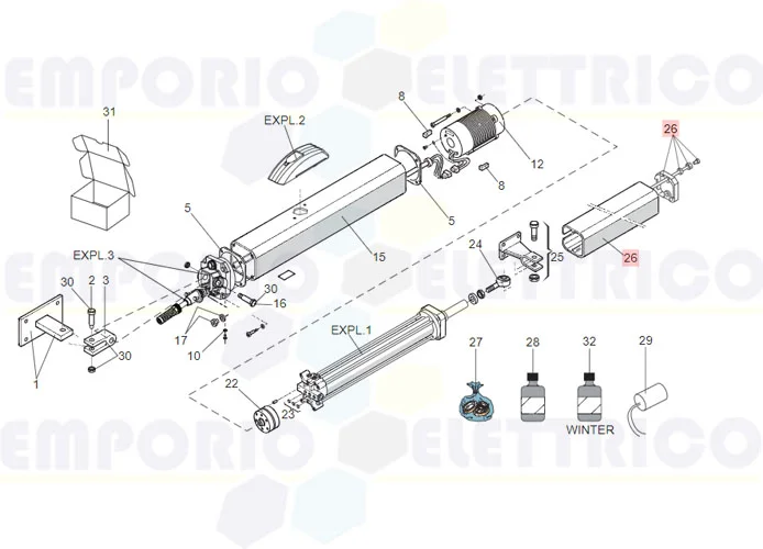 faac ricambio gruppo carter 400 l 63003329