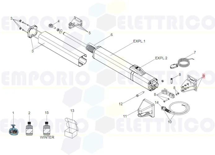 faac ricambio gruppo staffa posteriore s450h 63001915