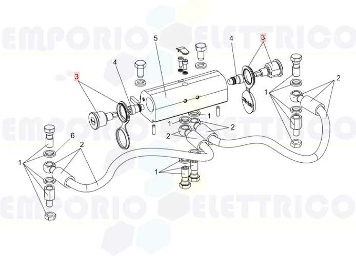 faac spare part double universal lock hydraulic release 63002615