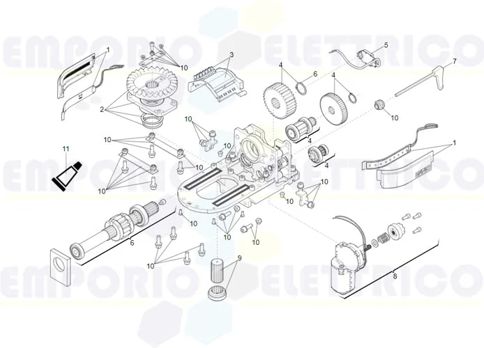 faac spare part transmission shaft s2500i 63003381