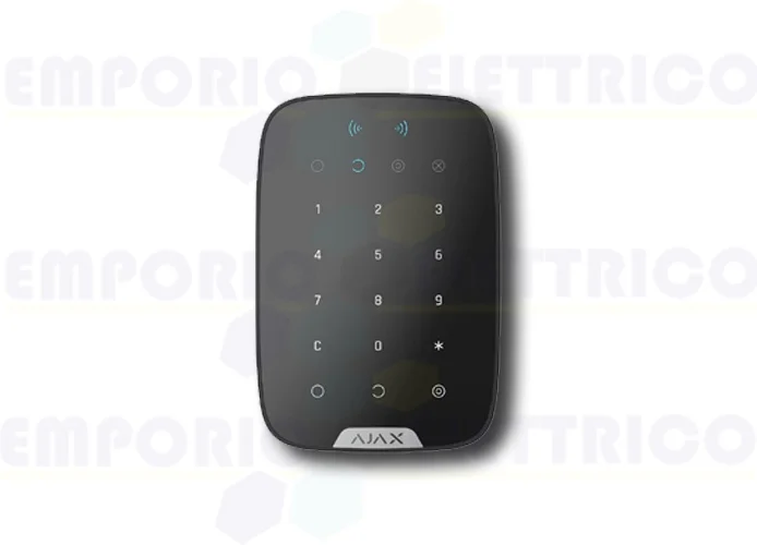 ajax black wireless touch keyboard keypad plus 38252