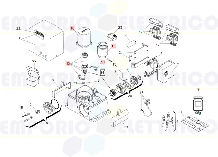 faac spare part motor 741 63003159