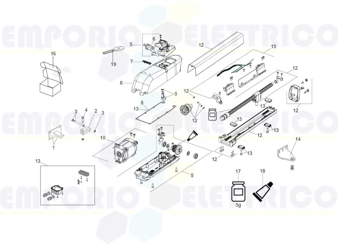 faac spare part page for motor 413 24v ls