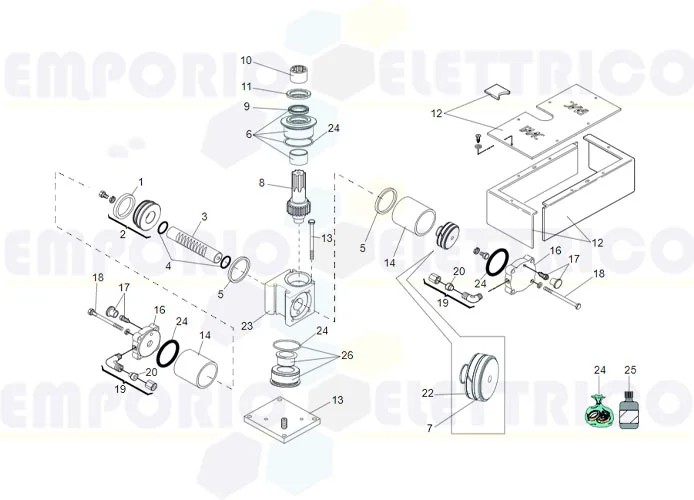 faac jack motor spare parts page 750 100°