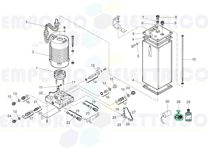 faac hydraulic control unit spare parts page 750 cbac