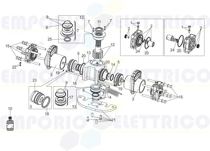 faac jack motor spare parts page s800 enc 100°