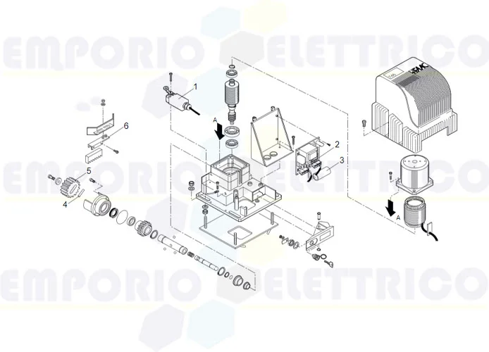 faac spare parts page for motor 748