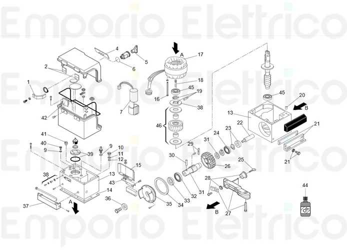 faac pagina ricambi per motore 844 mc rev