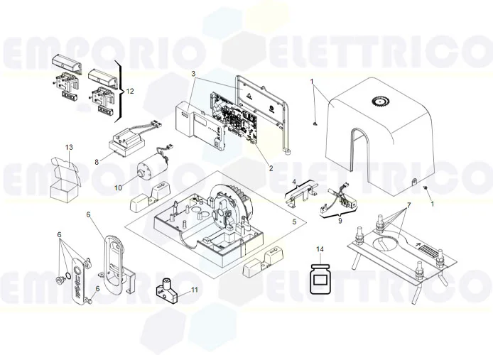 faac spare parts page for motor c720 