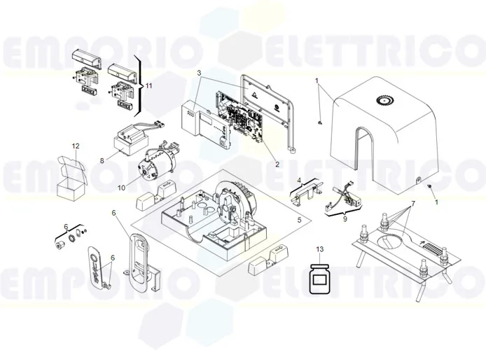 faac spare parts page for motor c721