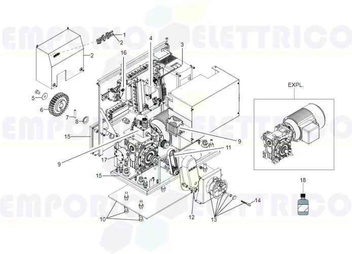 faac spare parts page for motor c850