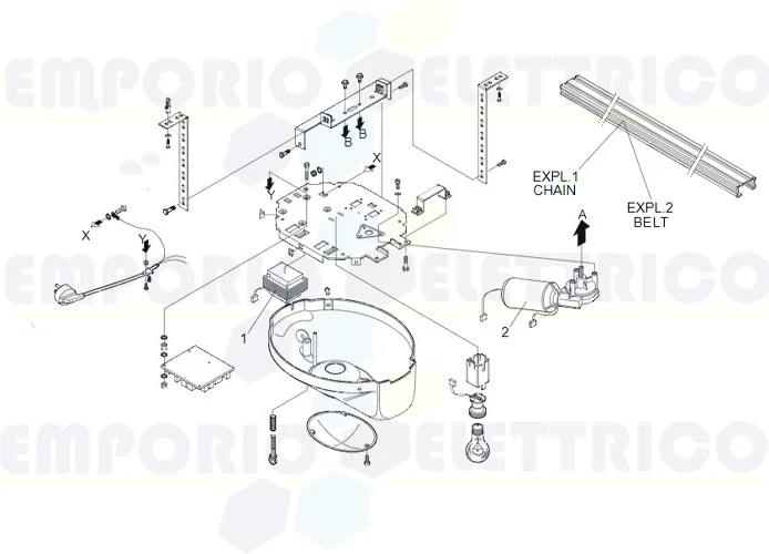 faac spare parts page for motor 531 em