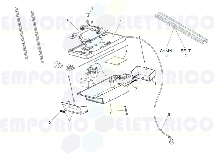 faac spare parts page for motor d700hs