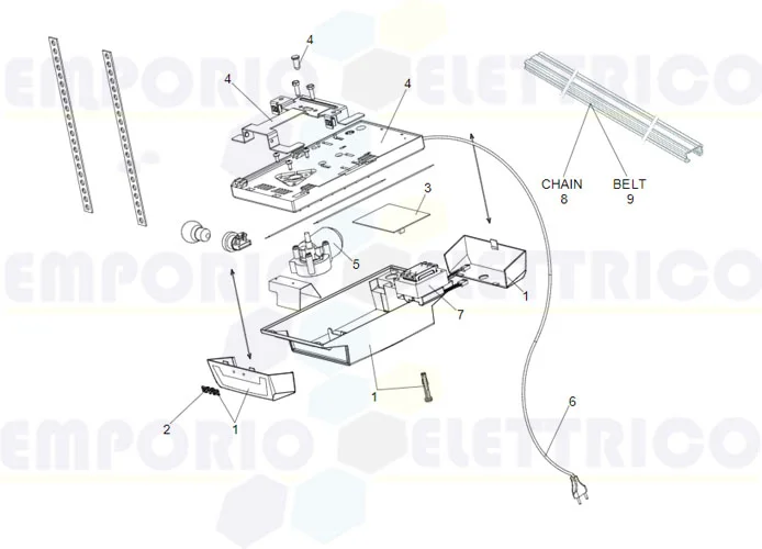 faac spare parts page for motor d1000