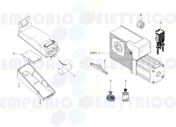 faac spare parts page for motor 540