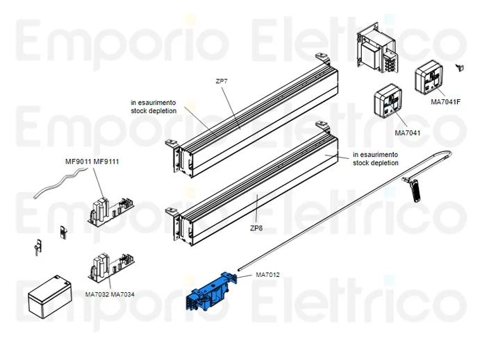 came spare part electroblock corsa rodeo 119rip067