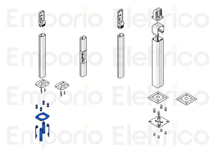 came spare part column anchorage base 52x38 mm 119rir146