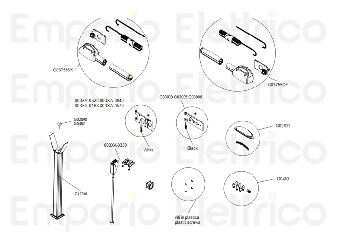 came spare part card for dome flashing light gard 119rir242